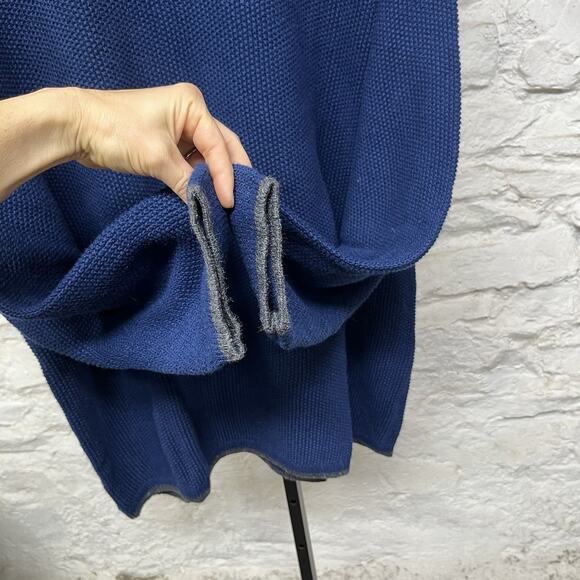 Structure Roll neck Sweater Cotton Ramie Textured Fisherman Boxy Vintage 90s y2k - Picture 4 of 6